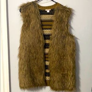 Faux fur vest